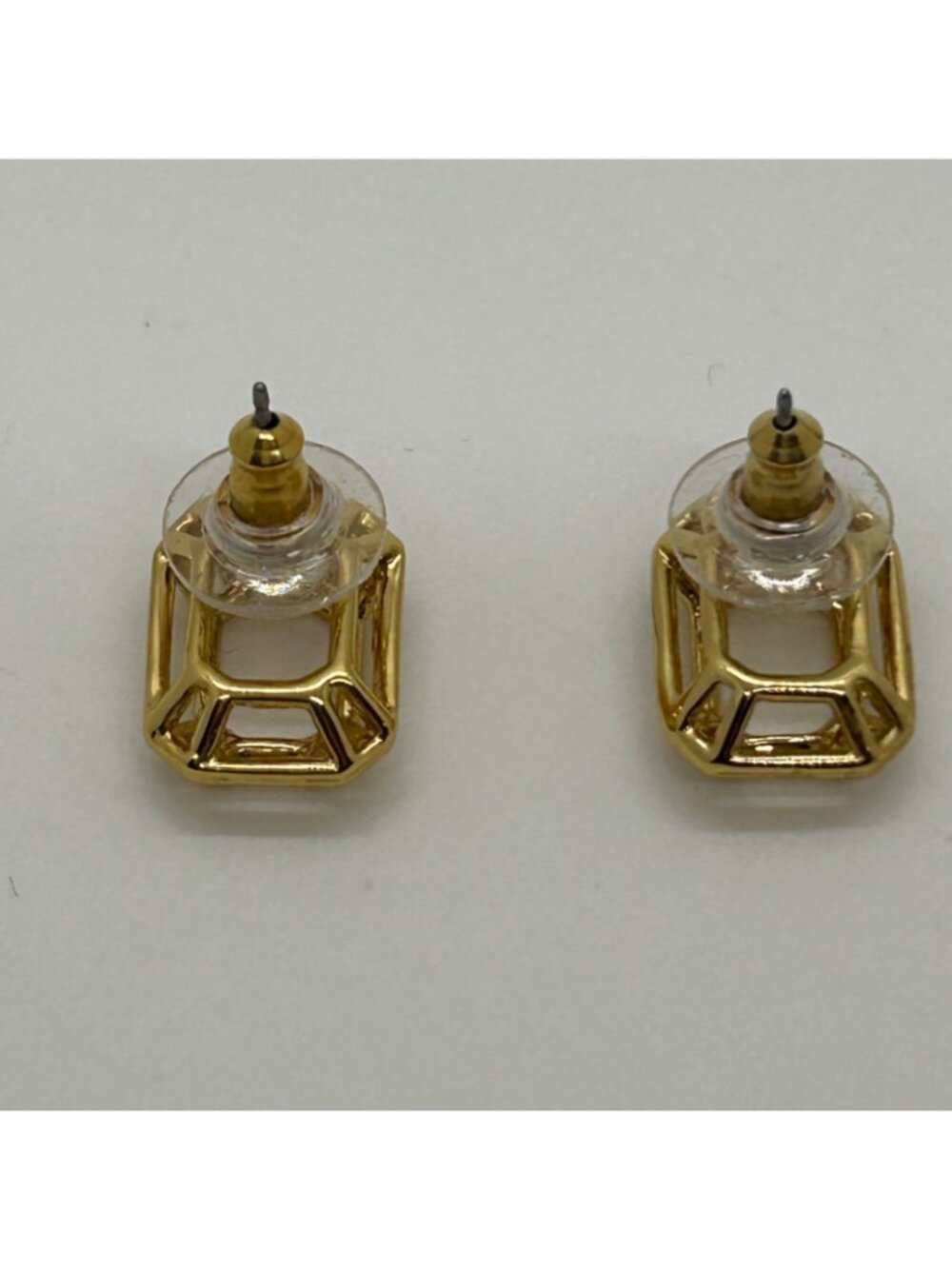 Kate Spade Freeze Frame Gold-Tone Geometric Stud Earrings Modern Minimalist Desi - Picture 9 of 11